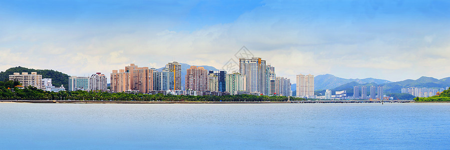 中国南部珠海市的全景 新的经济环境c图片