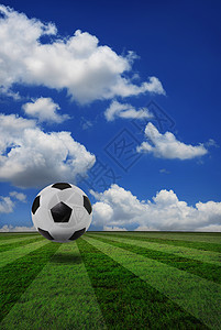 绿色田野足球足球体育场运动课程蓝色总理竞赛横幅多云英语天空图片