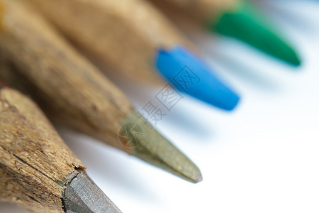 刀尖化彩色铅笔艺术调色师宏观调色板色调彩虹蓝色学校设计师色环图片