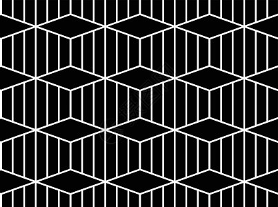 矢量无缝几何图案六边形纺织品创造力黑色装饰织物线条墙纸白色马赛克图片