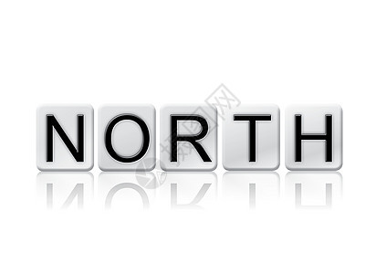 北孤立的平铺字母概念和主题背景图片