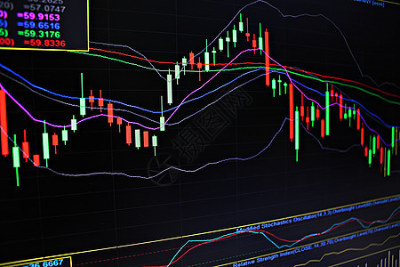 股票市场交易的烛台图表速度蓝色外汇市场贸易技术商业银行投资交换图片