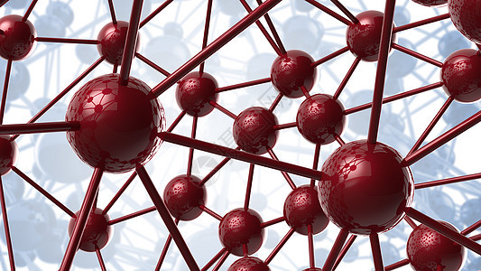 蓝色和红色分子几何混沌抽象结构 科学技术网络连接高科技背景 3d 渲染图社会染色体原子公式技术科学遗传细胞生物研究图片