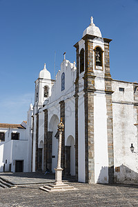 葡萄牙蒙萨拉兹教会历史性孤独宗教建筑建筑学天空遗产石头地标古董图片