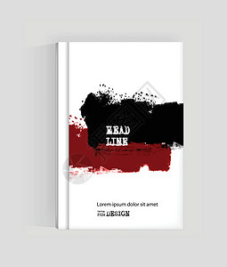 黑色和红色抽象设计名片横幅墙纸创意造型框架笔触打印背景传单背景图片