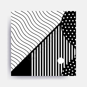 黑白新孟菲斯几何图案包装墙纸商业插图装饰品数学短跑艺术流行音乐网格图片