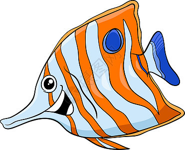 外来异国鱼类卡通人物绘画情调插图脊柱漫画卡通片海洋海上生活图片