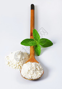 木勺面粉白色用途食材谷物烘烤地面淀粉勺子糕点粉末图片