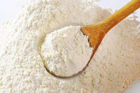 小麦面粉瓷烘烤食物白色粉末谷物用途淀粉地面图片