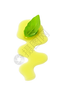 橄榄油细雨和叶烹饪美食液体黄色药草健康叶子食物图片