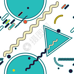 彩色形状的几何无缝模式图片