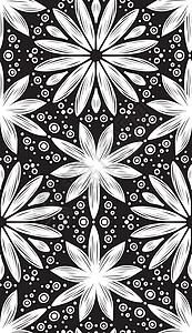抽象几何无缝图案与手卓尔花网格刺绣枕头主义者数学极简打印马赛克装饰品织物图片