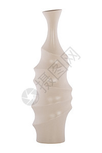 白色背景的美丽陶瓷花瓶古董奢华陶器制品艺术精制装饰水壶黏土手工图片