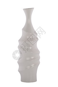 白色背景的美丽陶瓷花瓶黏土手工传统古董文化工艺瓶子陶器装饰品风格图片
