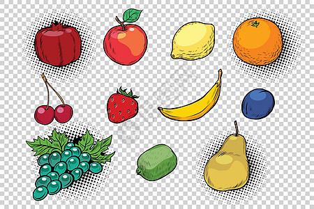 水果和浆果花园植物柠檬艺术橙子商业收成插图树叶菜园图片