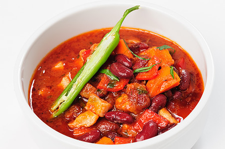 可变炖汤或厚汤午餐草本植物红豆豆类土豆胡椒饮食营养香菜蔬菜图片