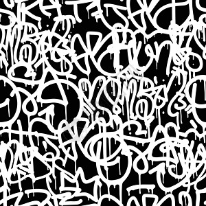 涂鸦背景无缝模式划痕挤压器字母织物斑点墙纸刻字字体艺术青年图片