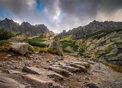 山丘的洛基登山小道图片