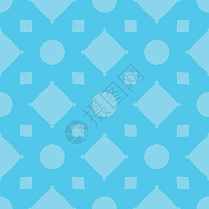 图案无缝抽象几何明亮 十字 正方形 菱形 圆形 伽马蓝 插图矢量 用于网站 印刷 纸张 布料 装饰 设计等 EPS 10图片
