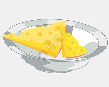 盘子里的奶酪白色背景厨房产品插图菜肴绝缘早餐食物图片