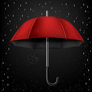 雨伞黑色雨背景图片