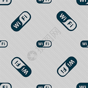 无线网络图标标志 具有几何纹理的无缝模式 韦克托按钮互联网插画家蓝色天线上网热点插图民众播客图片