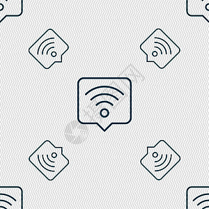 播客图标标志 具有几何纹理的无缝模式 韦克托信号网络车站上网播送妻子互联网民众网站服务图片