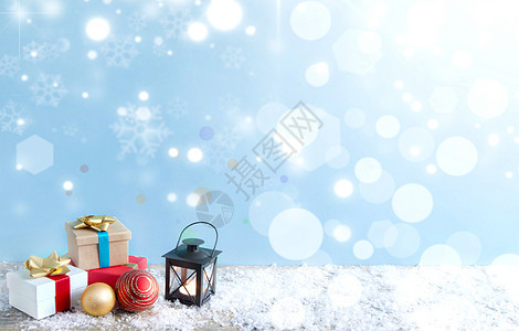 圣诞礼品背景展示灯笼空白广告蜡烛问候礼物玩具小玩意儿盒子背景图片