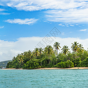 近视多巴哥西印度群岛热带岛屿广场的无芒人土地图片