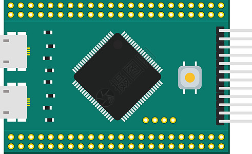 带有微控制器的 DIY 电子微型板处理器焊接技术硬件编程母板电脑木板电容器半导体图片