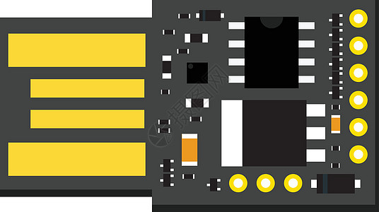 带微控制器的 DIY 电子 USB 板硬件电容器晶体管工程卡片母板电阻器原理图半导体技术图片