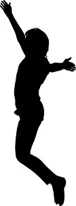 剪影年轻女孩用手 upmotion 跳跃 它制作图案矢量女性女士黑色幸福青少年舞蹈行动阴影飞行乐趣图片
