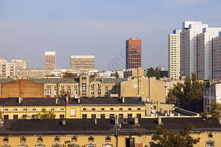 Lodz 的考古市中心地标天际城市旅行景观建筑学建筑摩天大楼图片