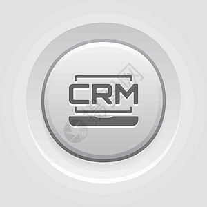 CRM系统在线图标 灰质按钮设计背景图片