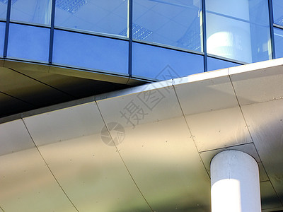 现代大楼建筑摘要简图Shect 建筑城市反射金属框架蓝色窗户盘子玻璃柱子屋顶图片