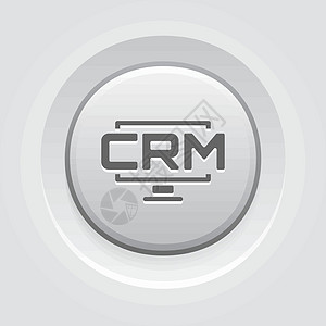 桌面CRM系统图标 灰质按钮设计图片