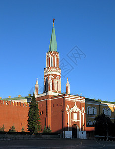 莫斯科克里姆林宫的Nikolskaya塔图片