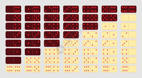 多米诺勃艮第 灰色背景上的二十八件图片
