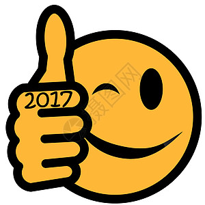 2017年新年的微笑卡片图片