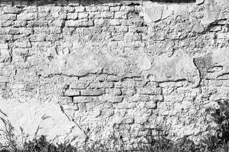 与复制空间单色的难看的东西老砖墙背景水泥岩石破坏材料建筑学风化古董房子黏土石头背景图片