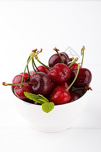 红成熟樱桃杯子盘子水果宏观营养食物美食饮食工作室浆果图片