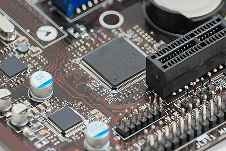 电子板闭合的碎片安装微电路印刷组装电脑电子电阻器芯片元器件电子产品图片