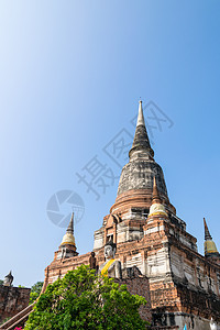 佛像和古代塔遗产寺庙天空废墟公园宗教佛塔建筑建筑学旅行图片