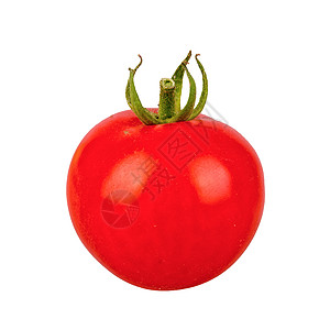 白底红番茄白色红色绿色蔬菜宏观背景图片