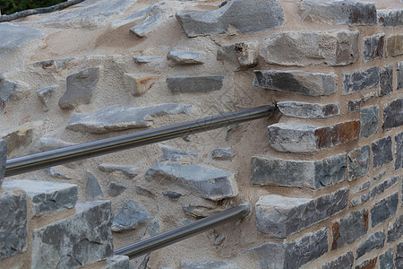 Hardenberg城堡上旧型状的旧石墙工事城市防护石头旅游复合材料岩石城墙花园宝石图片