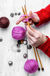 工具编织特写纺织品针织品钩针闲暇工艺创造力女性织物针线活细绳图片