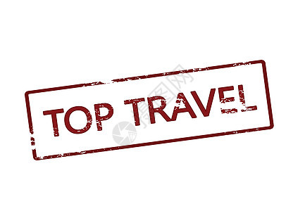 最多旅费旅游旅行红色矩形墨水航程橡皮邮票背景图片