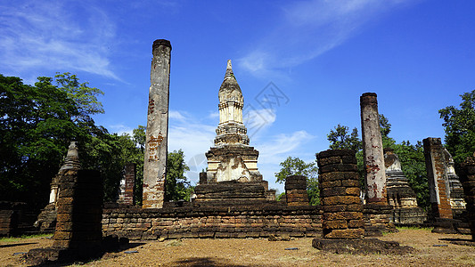 古代塔果达瓦切迪七行寺庙风景图片