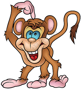 棕色快乐的猴子图片