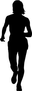 剪影 短跑女子赛跑者 它制作图案矢量图速度冠军身体街道插图赛跑者女士竞赛男人团体图片